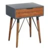 1-Drawer Wood & Metal Table -Family Home Furn Store 1 drawer wood metal table