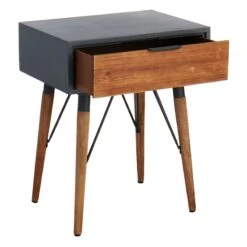 1-Drawer Wood & Metal Table -Family Home Furn Store 1 drawer wood metal table 4