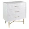 3-Drawer White & Gold Cabinet 2 3-Drawer White & Gold Cabinet -Family Home Furn Store 3 drawer white gold cabinet