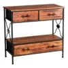 3 Drawer Wood Side Table -Family Home Furn Store 3 drawer wood side table