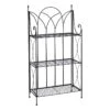 3-Tier Black Gothic Baker Rack With Metal Wire Shelves -Family Home Furn Store 3 tier black gothic baker rack with metal wire shelves