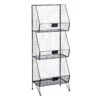 3-Tier Black Metal Mesh Shelf -Family Home Furn Store 3 tier black metal mesh shelf