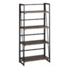 4-Tier Dakota Black & Brown Industrial Modern Bookshelf, 49" -Family Home Furn Store 4 tier dakota black brown industrial modern bookshelf 49