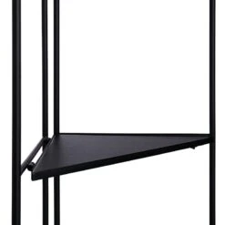 Alice Folding Corner Shelf, Black -Family Home Furn Store alice folding corner shelf black 3