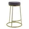 Ann Grey Velvet Counter Stool With Gold Base 1 Ann Grey Velvet Counter Stool With Gold Base -Family Home Furn Store ann grey velvet counter stool with gold base