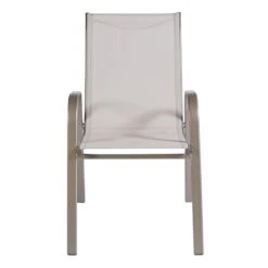 Beige & Champagne Sling Stacking Chair -Family Home Furn Store beige champagne sling stacking chair 4