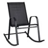 Black Sling Patio Rocking Chair -Family Home Furn Store black sling patio rocking chair