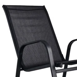 Black Sling Patio Rocking Chair -Family Home Furn Store black sling patio rocking chair 2