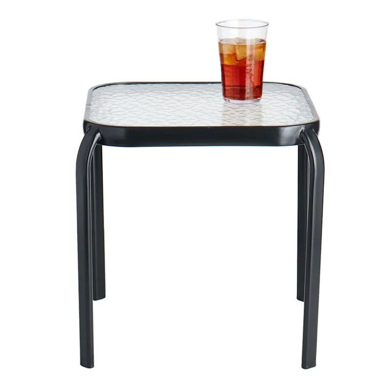 Black Square Steel Table, 16" 4 Black Square Steel Table, 16" - Image 2