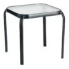Black Square Steel Table, 16" -Family Home Furn Store black square steel table 16