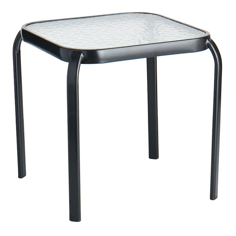 Black Square Steel Table, 16" 3 Black Square Steel Table, 16"
