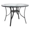 Black Steel Round Table, 42"