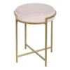 Blair Pink & Gold Stool, 20" -Family Home Furn Store blair pink gold stool 20