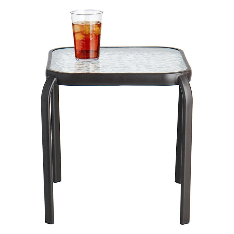 Brown Square Steel Table, 16" 4 Brown Square Steel Table, 16" - Image 2