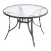 Brown Steel Round Table, 42" -Family Home Furn Store brown steel round table 42