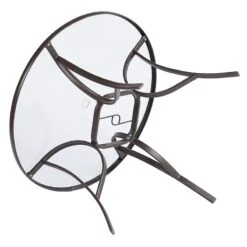 Brown Steel Round Table, 42" 14 Brown Steel Round Table, 42" -Family Home Furn Store brown steel round table 42 4