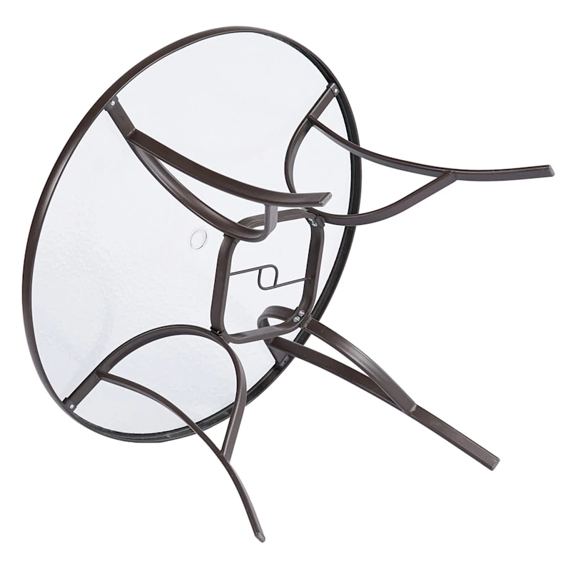 Brown Steel Round Table, 42" 7 Brown Steel Round Table, 42" - Image 5