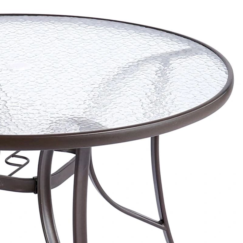 Brown Steel Round Table, 42" 8 Brown Steel Round Table, 42" - Image 6