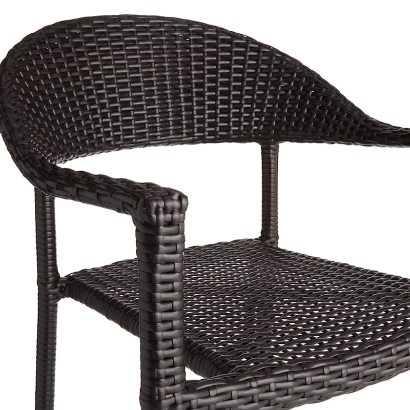 Brown Wicker Mid-Century Outdoor Barstool 6 Brown Wicker Mid-Century Outdoor Barstool - Image 4