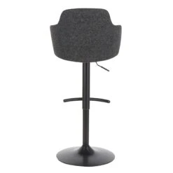Bryce Adjustable Barstool, Dark Grey -Family Home Furn Store bryce adjustable barstool dark grey 5