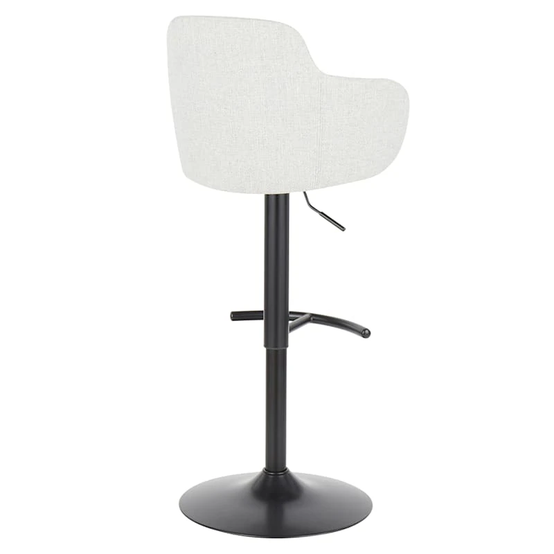 Bryce Adjustable Barstool, Light Grey 6 Bryce Adjustable Barstool, Light Grey - Image 4