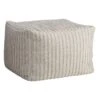 Bubble Dot Striped Pouf, Silver Birch -Family Home Furn Store bubble dot striped pouf silver birch