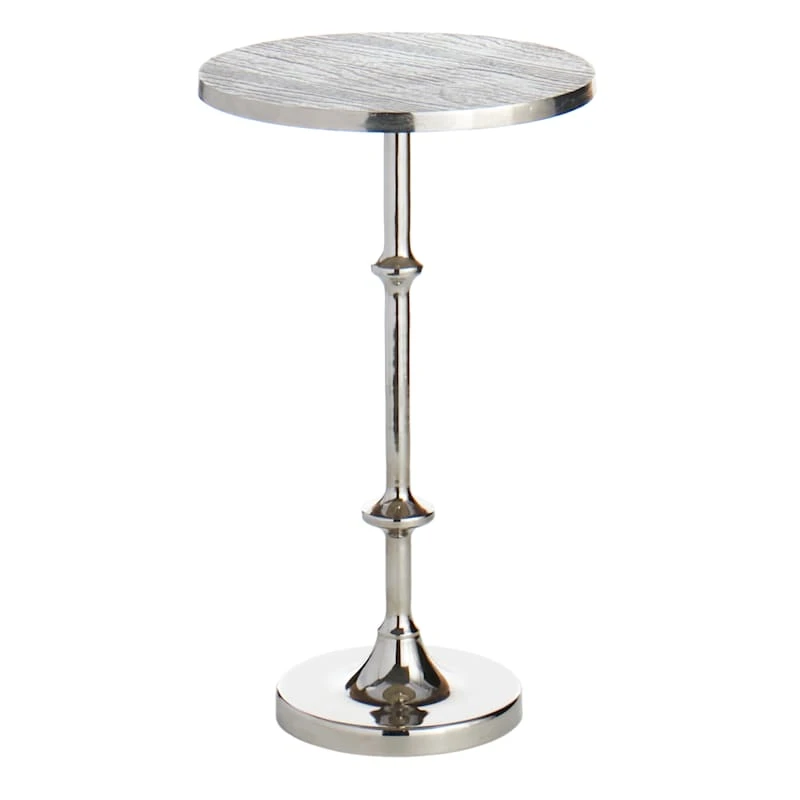 Calvin Silver Metal Accent Table, 22" 3 Calvin Silver Metal Accent Table, 22"