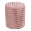 Cheryl Quilted Ottoman, Blush, Pink Velvet -Family Home Furn Store cheryl quilted ottoman blush pink velvet