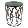 Copper Round Metal Side Table, Medium -Family Home Furn Store copper round metal side table medium