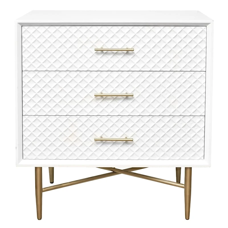 Crosby St 3-Drawer Studio Cabinet, White 4 Crosby St 3-Drawer Studio Cabinet, White - Image 2