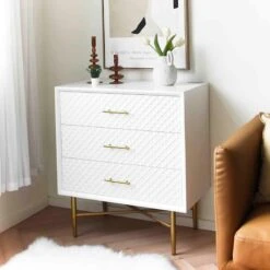 Crosby St 3-Drawer Studio Cabinet, White 12 Crosby St 3-Drawer Studio Cabinet, White -Family Home Furn Store crosby st 3 drawer studio cabinet white 4