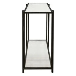Crosby St Cooper Metal Console Table, Black -Family Home Furn Store crosby st cooper metal console table black 2