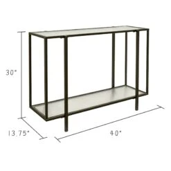 Crosby St Cooper Metal Console Table, Black -Family Home Furn Store crosby st cooper metal console table black 3