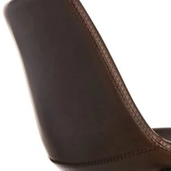 Crosby St Drake Espresso Brown Faux Leather Barstool -Family Home Furn Store crosby st drake espresso brown faux leather barstool 4