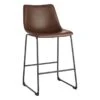 Crosby St Drake Espresso Brown Faux Leather Counter Stool -Family Home Furn Store crosby st drake espresso brown faux leather counter stool