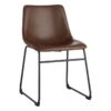 Crosby St Drake Espresso Brown Faux Leather Dining Chair -Family Home Furn Store crosby st drake espresso brown faux leather dining chair