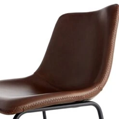 Crosby St Drake Espresso Brown Faux Leather Dining Chair -Family Home Furn Store crosby st drake espresso brown faux leather dining chair 3