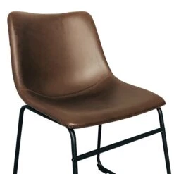 Crosby St Drake Espresso Brown Faux Leather Dining Chair -Family Home Furn Store crosby st drake espresso brown faux leather dining chair 4