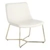 Crosby St Drake Faux Leather Lounge Chair, White -Family Home Furn Store crosby st drake faux leather lounge chair white