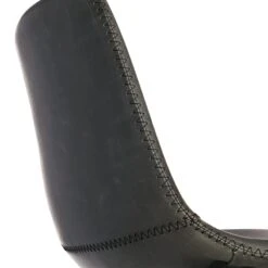 Crosby St Drake Modern Faux Leather Industrial Barstool, Dark Grey -Family Home Furn Store crosby st drake modern faux leather industrial barstool dark grey 3