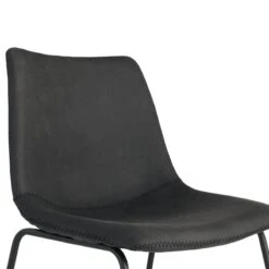 Crosby St Drake Modern Industrial Faux Leather Dining Chair, Grey 12 Crosby St Drake Modern Industrial Faux Leather Dining Chair, Grey -Family Home Furn Store crosby st drake modern industrial faux leather dining chair grey 4