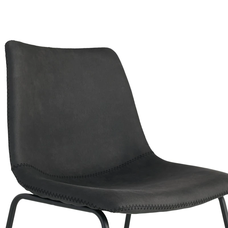 Crosby St Drake Modern Industrial Faux Leather Dining Chair, Grey 7 Crosby St Drake Modern Industrial Faux Leather Dining Chair, Grey - Image 5