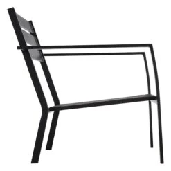 Crosby St Grammercy Black Steel Outdoor Sling Chair -Family Home Furn Store crosby st grammercy black steel outdoor sling chair 3