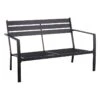 Crosby St Grammercy Black Steel Slat Loveseat -Family Home Furn Store crosby st grammercy black steel slat loveseat