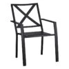 Crosby St Grammercy Black X-Back Outdoor Dining Chair -Family Home Furn Store crosby st grammercy black x back outdoor dining chair