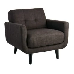 Crosby St Hadley Tufted Back Accent Chair, Charcoal Grey