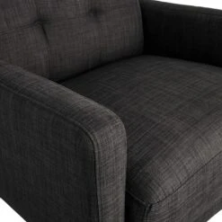 Crosby St Hadley Tufted Back Accent Chair, Charcoal Grey -Family Home Furn Store crosby st hadley tufted back accent chair charcoal grey 3