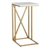Crosby St Isabella Gold C-Table With Marble Top