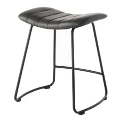 Crosby St Jude Black Backless Counter Stool, 24" -Family Home Furn Store crosby st jude black backless counter stool 24 2