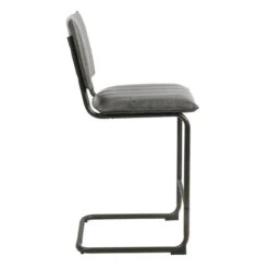 Crosby St Luka Faux Leather Counter Stool, Grey -Family Home Furn Store crosby st luka faux leather counter stool grey 2